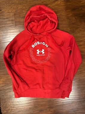 Under Armour Red Boston MA Pullover Hoodie